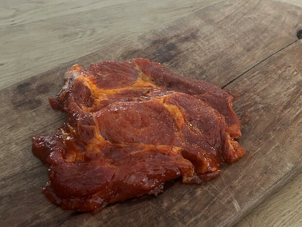 Procureurlapje gemarineerd Heyde Hoeve €18,-/ kg